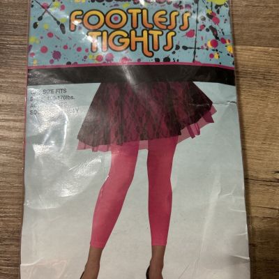 Pink Totally 80s Footless Tights